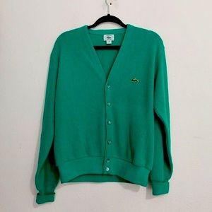 Vintage Kelly Green Lacoste Izod Cardigan
